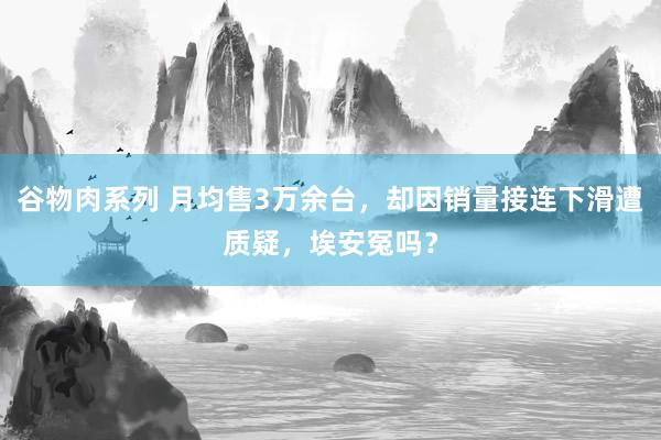 谷物肉系列 月均售3万余台，却因销量接连下滑遭质疑，埃安冤吗？