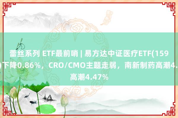 蕾丝系列 ETF最前哨 | 易方达中证医疗ETF(159847)下降0.86%，CRO/CMO主题走弱，南新制药高潮4.47%