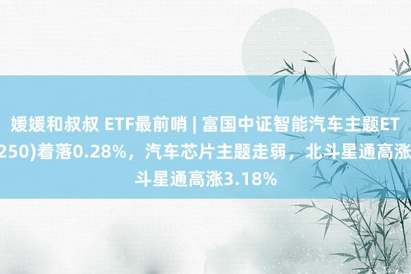 媛媛和叔叔 ETF最前哨 | 富国中证智能汽车主题ETF(515250)着落0.28%，汽车芯片主题走弱，北斗星通高涨3.18%