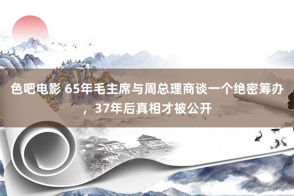 色吧电影 65年毛主席与周总理商谈一个绝密筹办，37年后真相才被公开