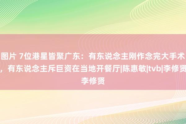 图片 7位港星皆聚广东：有东说念主刚作念完大手术，有东说念主斥巨资在当地开餐厅|陈惠敏|tvb|李修贤